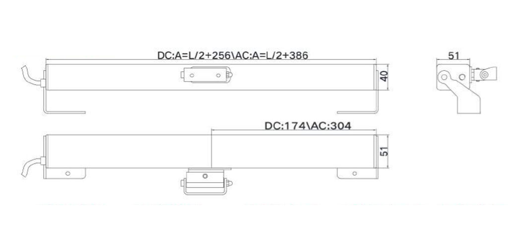 電動大鏈式開窗器TB-KCQ13 外形及接線說明